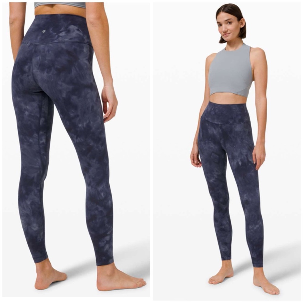 lululemon athletica Women's High-Rise Tie-Dye Leggings in Charcoal Navy